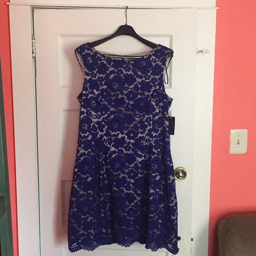 Vince Camuto Blue Lace Dress
